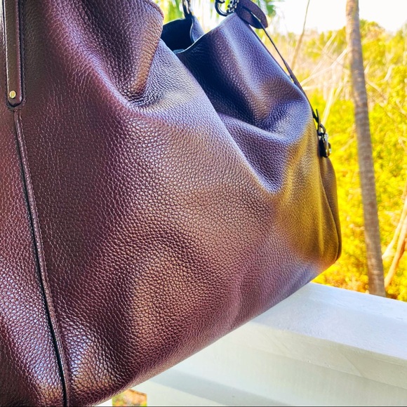 Coach Oxblood Gunmetal Dalton 31 Bag EUC - Picture 16 of 16